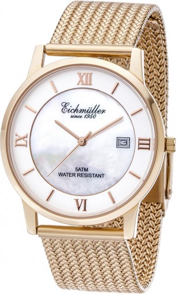 Eichmüller Milanese quartz date water resistance 50m women's watch