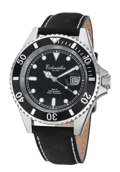 Eichmüller diving watch leather bracelet men's watch waterproof 200 meters