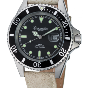 Eichmüller diving watch with leather bracelet men's watch waterproof 200meter