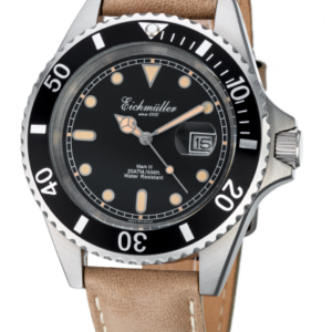 Eichmüller diving watch with leather bracelet men's watch waterproof 200meter