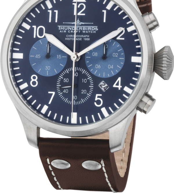 Herr chronograph läderarmsband
