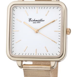 Damklocka fyrkantig klocka square model Watch quadro boett rosé vit urtavla Quartz Milanese/mesh armband
