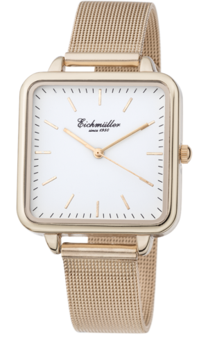 Damklocka fyrkantig mesharmband klocka square model Watch quadro boett rosé vit urtavla Quartz Milanese/mesh armband