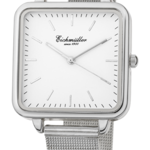 Snygg Damklocka fyrkantig square model Watch quadro boett silver vit urtavla Quartz Milanese/mesh armband