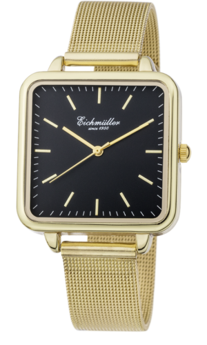 Damklockor fyrkantig mesh square model Watch quadro boett guld svart urtavla Quartz Milanese/mesh armband