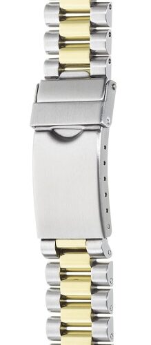 President länkarmband guld/silver Massivt stål 20 mm
